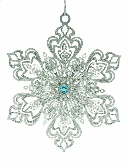 Beacon Design ChemArt Dazzling Blue Rhinestone Snowflake Hanging Ornament