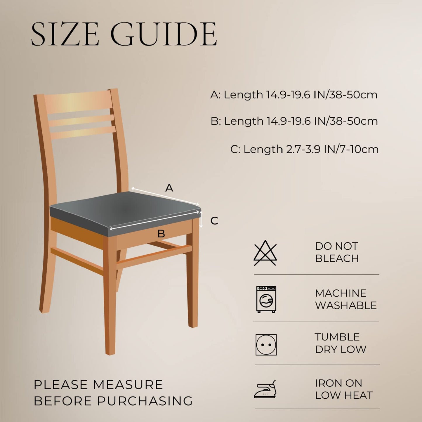 SearchI Stretch Dining Chair Seat Covers Set of 6, Soft Removable Washable Seat Covers for Dining Chairs, Dining Room Seat Cover Protector (Rear-Covered, Orange Flowers)