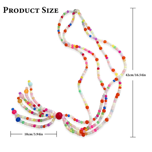 Magnetic Curtain Tiebacks, 2 Pack Colorful Tassel Curtain Drapery Holdbacks, Boho Curtain Ties for Home Office Decorative. (Colourful)