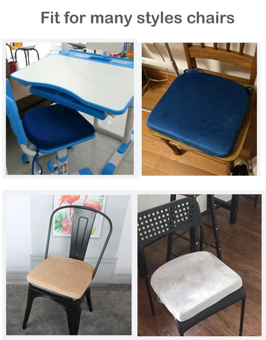 Augld 14x14 Metal Chair Cushion Set of 2 Memory Foam School Chair Cushion Small U Shape Seat Cushion Navy