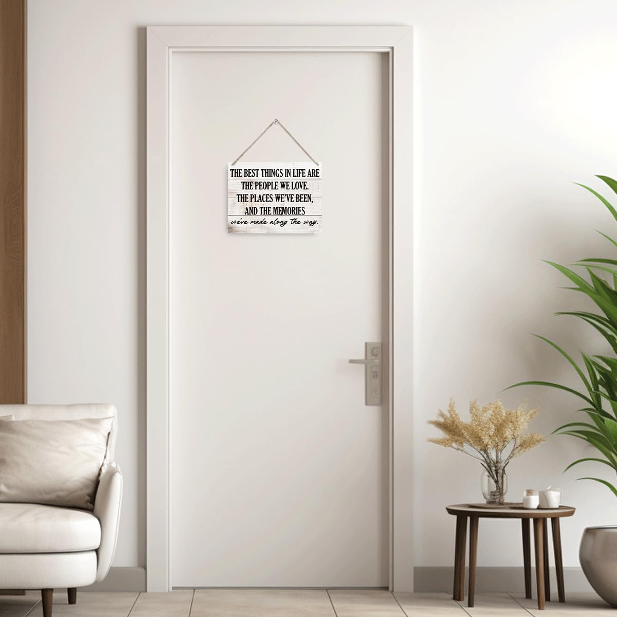 Inspirational Home Decor - the Best Thing in Life are the People We Love, Inspiring Positive Quotes Wall Art for Home Living Room Bedroom Bathroom Classroom Gym, Family Sign