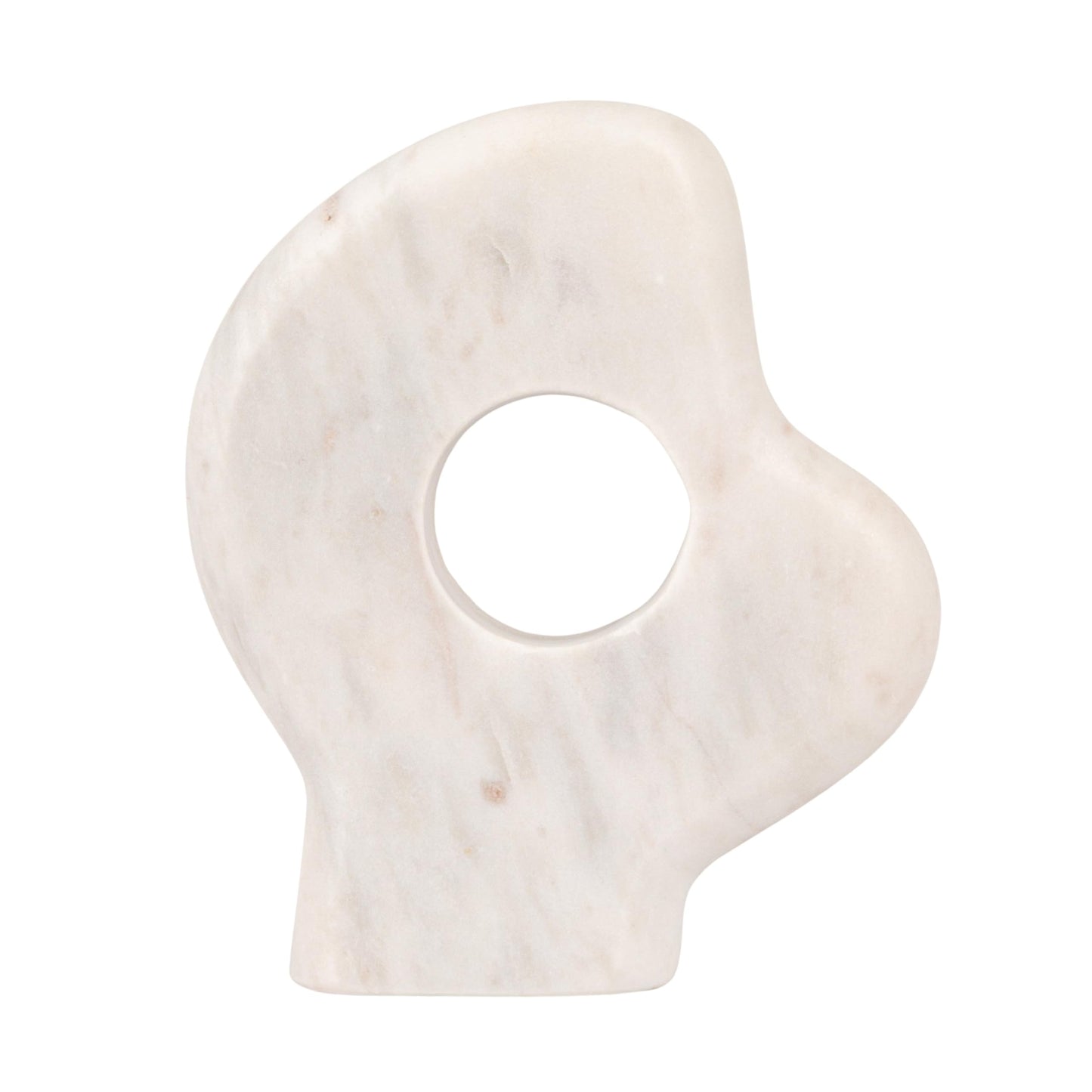 Decorative Abstract Marble Sculptures, Set of 2 Styles, White