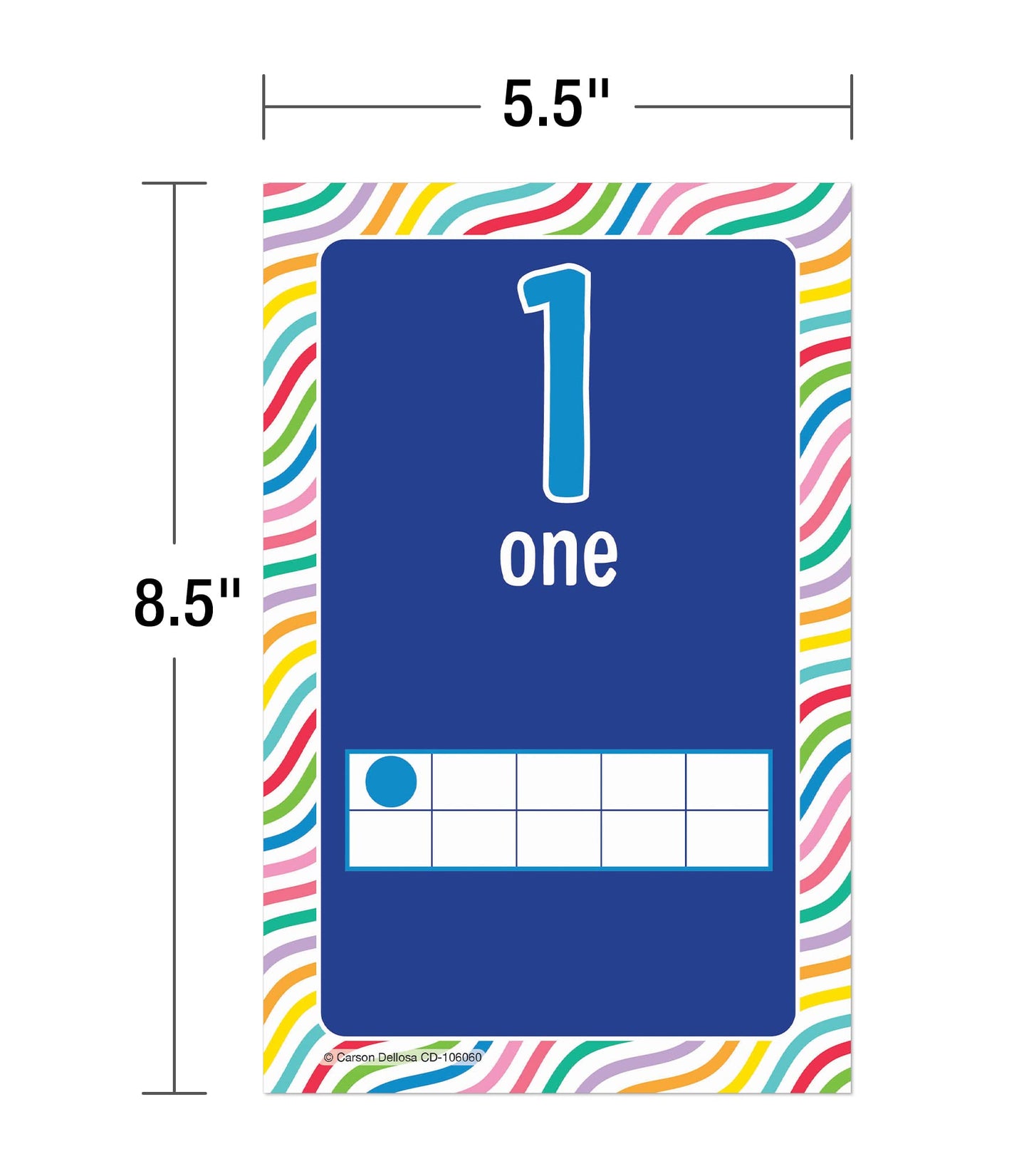Carson Dellosa 26-Piece Number Charts, 8.5" x 11" Math Posters, 0-25 Mathematics Wall Decor for Bulletin Board, Classroom, Office Decorations, Teacher Supplies