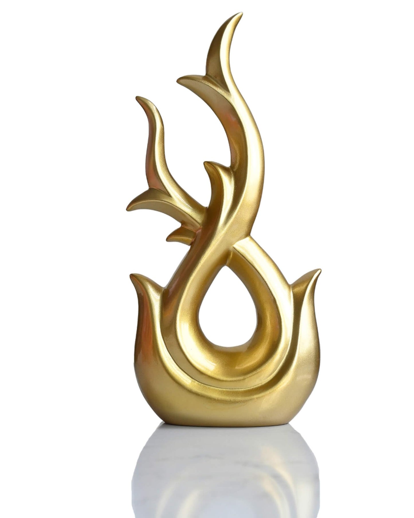 Brillantreal Gold Abstract Art Resin Tree Branch Statue - 12 Inch Luxury Decorative Sculpture for Living Room, Dining Table, Bookshelf & Office Decor