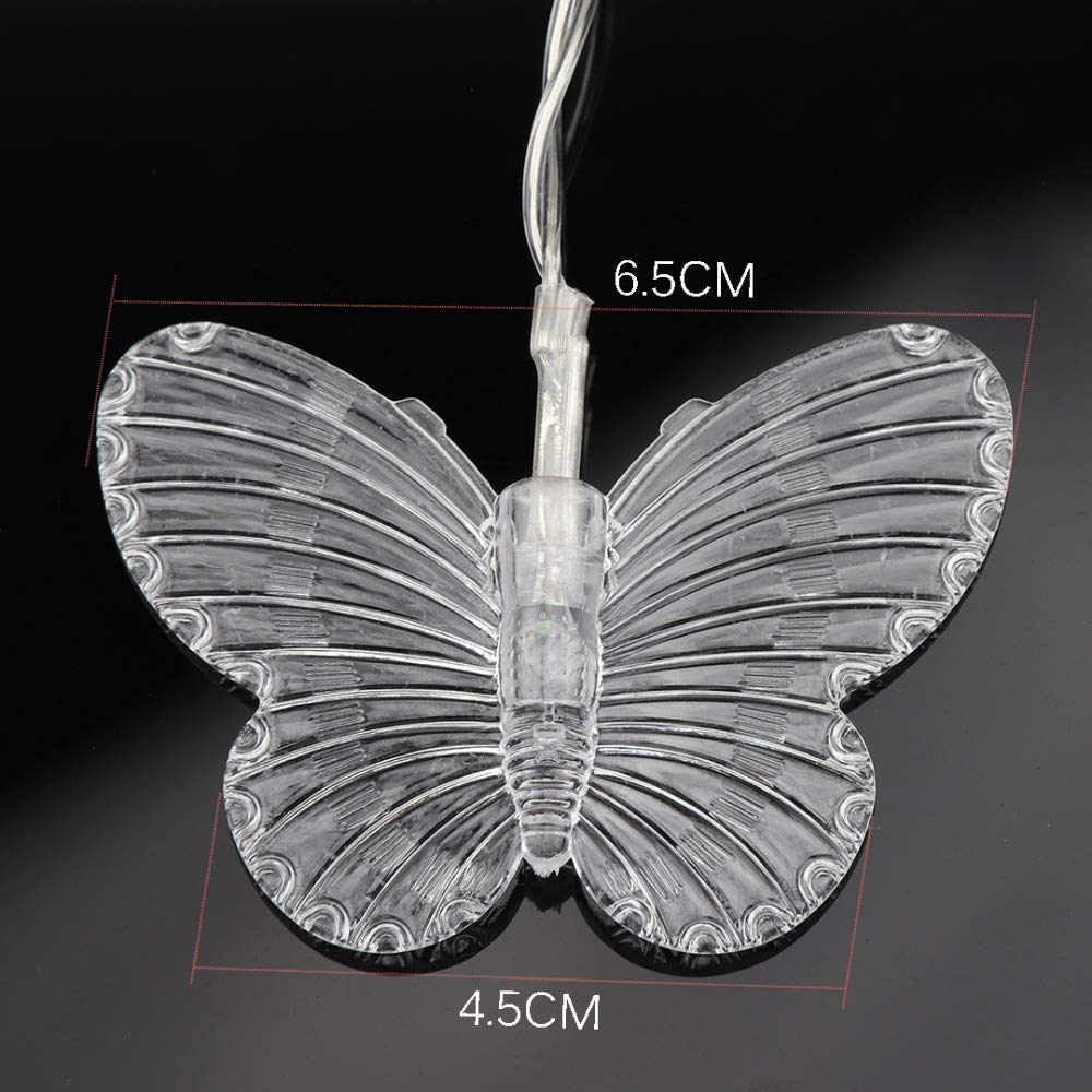 Lainin USB Powered String Light 13FT 96LED Curtain Light 16 Butterflies Strings 8 Mode Fairy Light Strip for Party Indoor Outdoor Room Garden Wall Wedding Christmas Xmas Decorations (Pink)