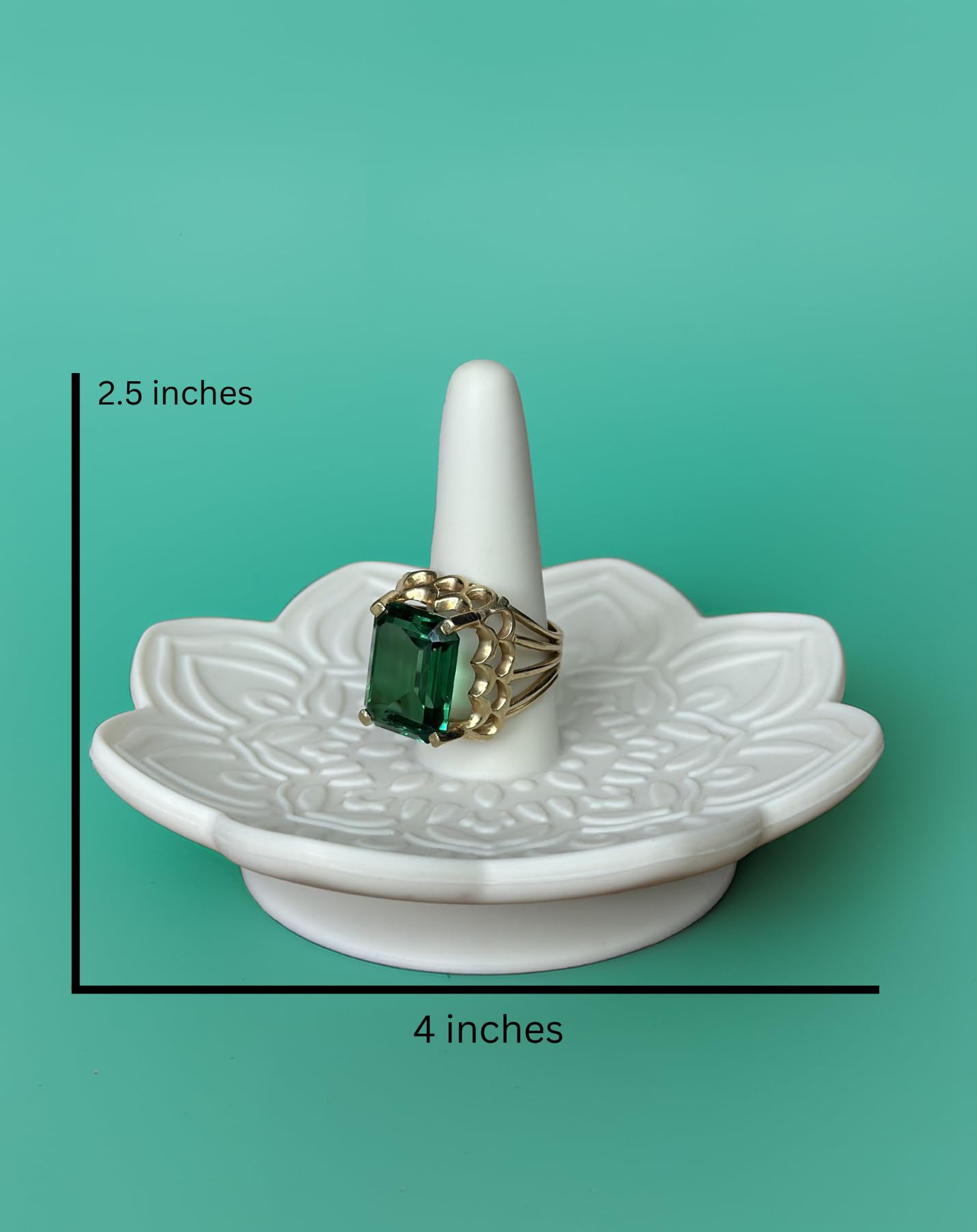 LEMae Ring Thing - Silicone Ring Holder Dish/Trinket Tray with Suction for Next to Sink, Jewelry Stroage, Mandala, Home Decor, Engagment Wedding Birthday Mothers Day Gifts for Women Her (Sage)