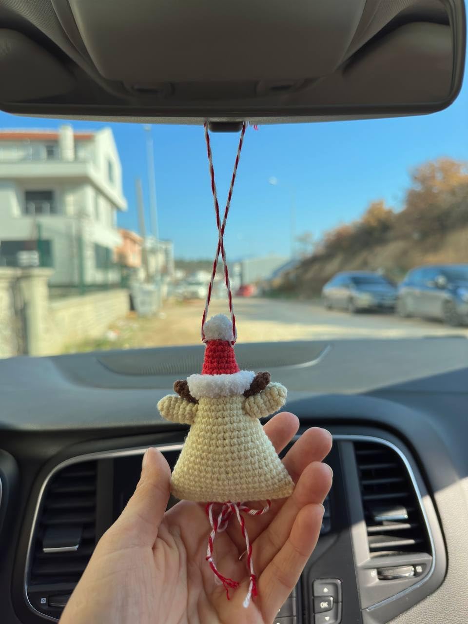 Crochet Christmas Hanging, Macrame Tree Ornaments, Holiday Season Decorations, Handmade Ideas, Knitted New Year Accessories, Macrame Holiday Decor (Deer)