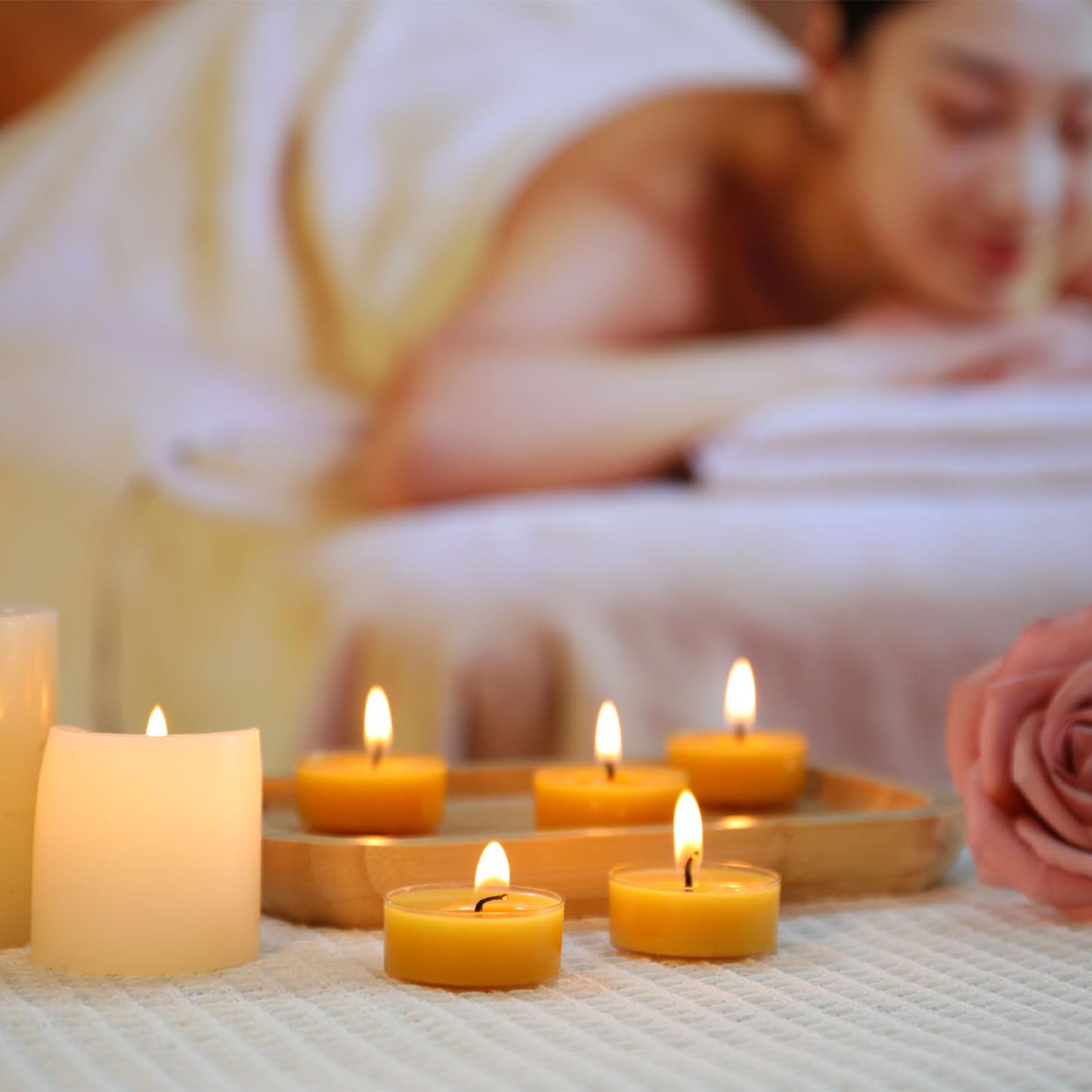 Capaniel 36 Packs Beeswax Tealight Candles- 4 Hour Burn Time Beeswax Candles Burn Evenly and Clean Bees Wax Candles Bulk Smokeless Beeswax Tea Lights for Relaxing Air Purification