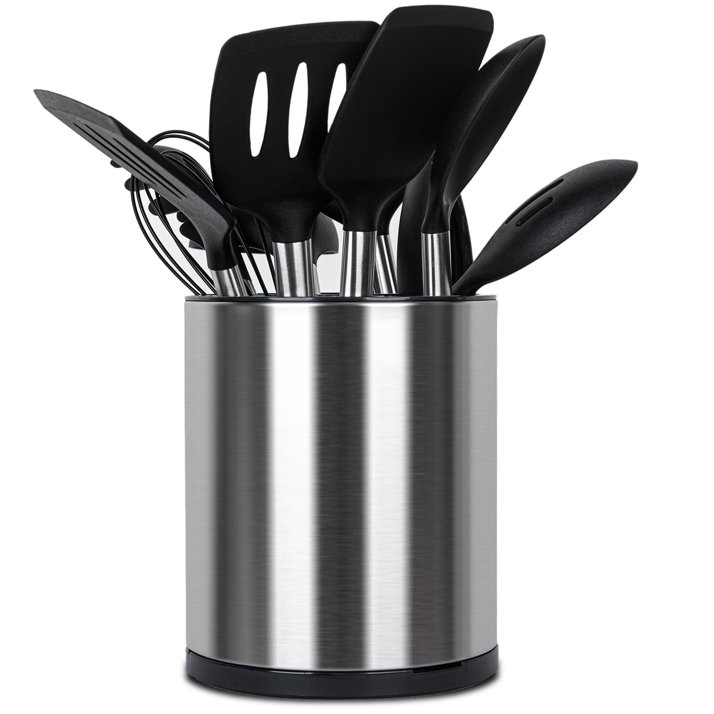 Haiyouneer Kitchen Utensil Holder for Countertop 360° Rotating Utensil Caddy Extra Large Utensil Crock Cooking Utensil Holder for Kitchen Counter