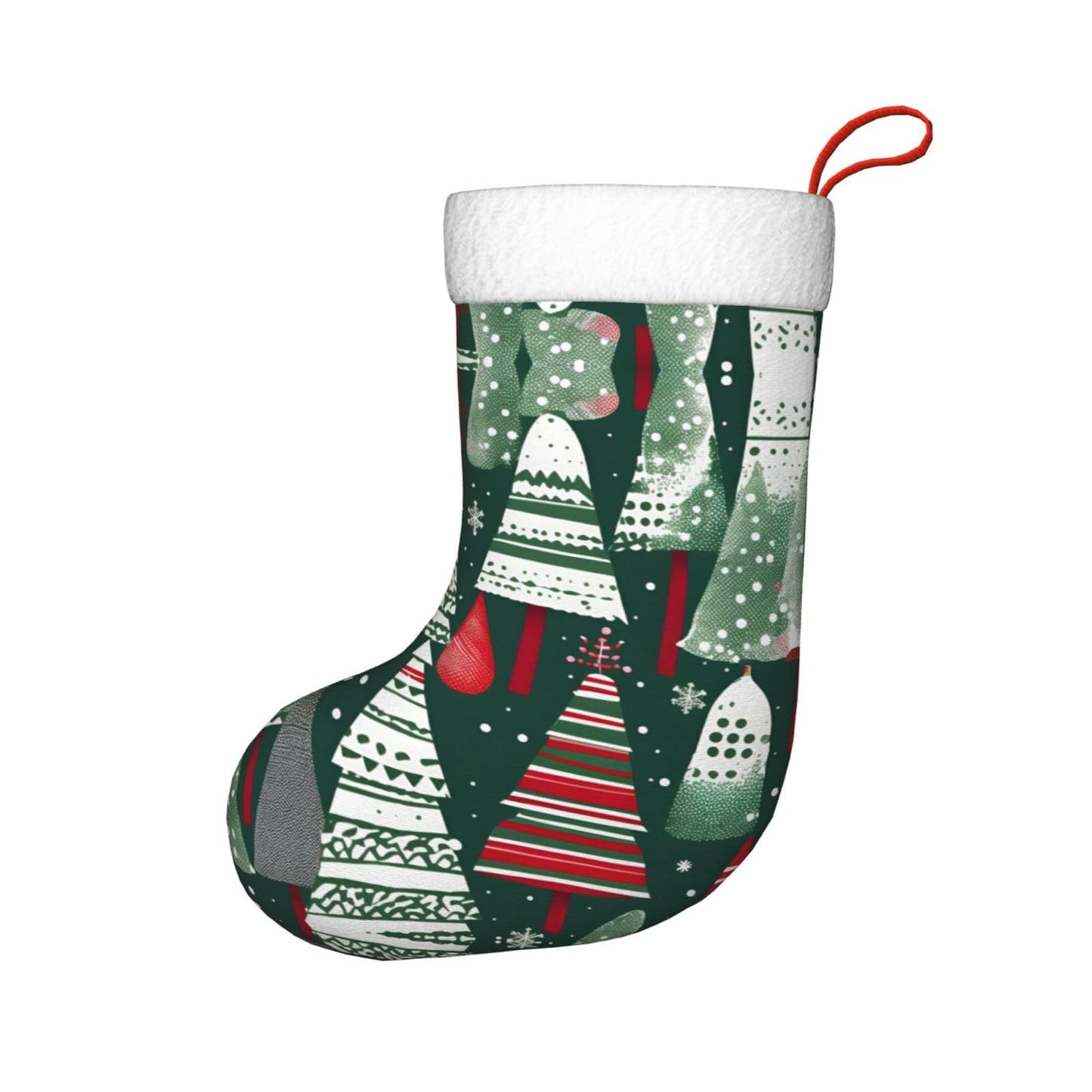 HJKTVDRQ Christmas Trees Print Classic Decorative Socks Stylish Traditional Christmas,Luxurious Gift for Festive Season
