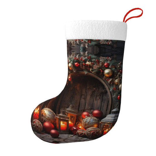 MYHSZTAH Christmas Decoration. Print Novelty Joyful Season Decorative Socks,Festive Ornament,Traditional Christmas Socks