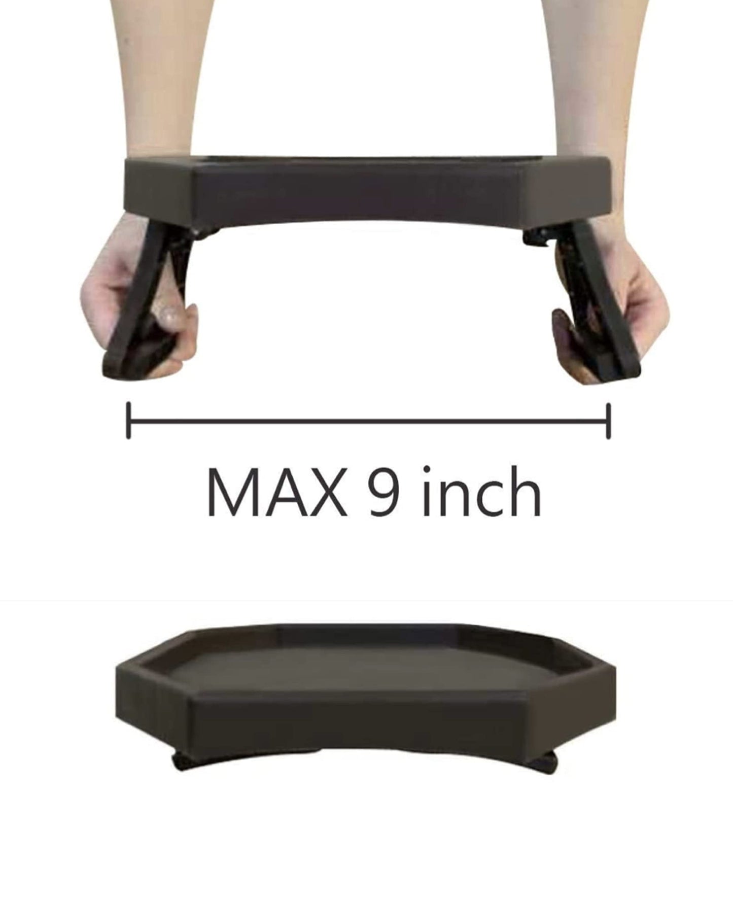 Sofa Arm Clip Table, Armrest Tray Table, Drinks/Remote Control/Snacks Holder … (Platic, Brown)
