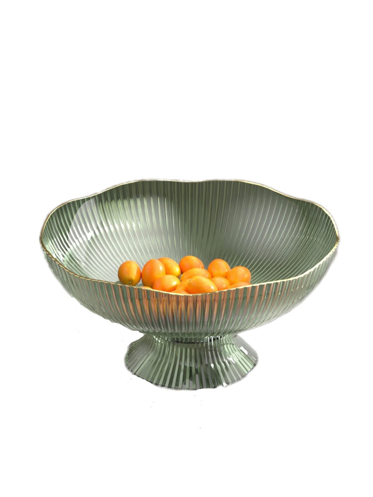 MENGBEILA Home Drain Fruit Tray, Living Room Coffee Table, Candy and Snack Placement Tray, Fruit Basket, Fruit Basin (green)