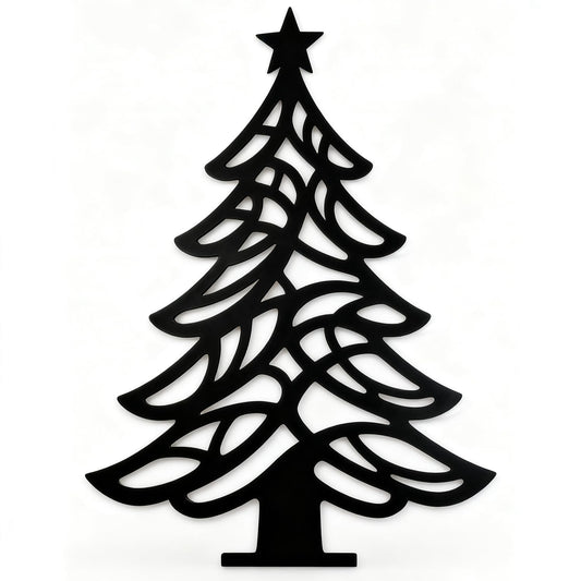 Metal Wall Art Christmas Tree: Black Metal Wall Tree, Minimalist Rustic Tree Decor for Living Room Bedroom Bathroom Dining Room Outside | Housewarming Gifts, Modern Farmhouse Decor Deals, Year Round