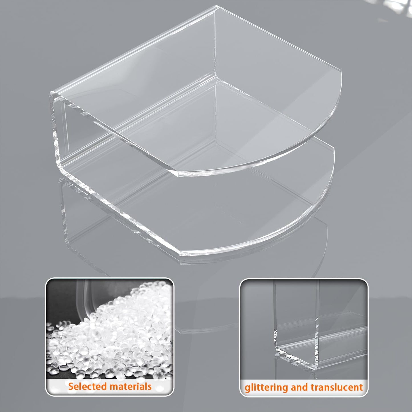 PITBVO Napkin Holder, 2 Pack Clear Acrylic Napkin Tissue Holder for Table,Tissue Paper Cocktail Napkin Holder for Kitchen, Dinner Napkin Dispenser for Bar, Restaurant