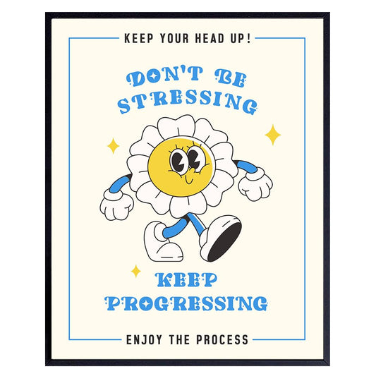 Positive Quotes Wall Decor for Office - Trendy Retro Wall Art - Womens Office Decor - Haves - Inspiring Art - Happy Home Decoration Motivational poster