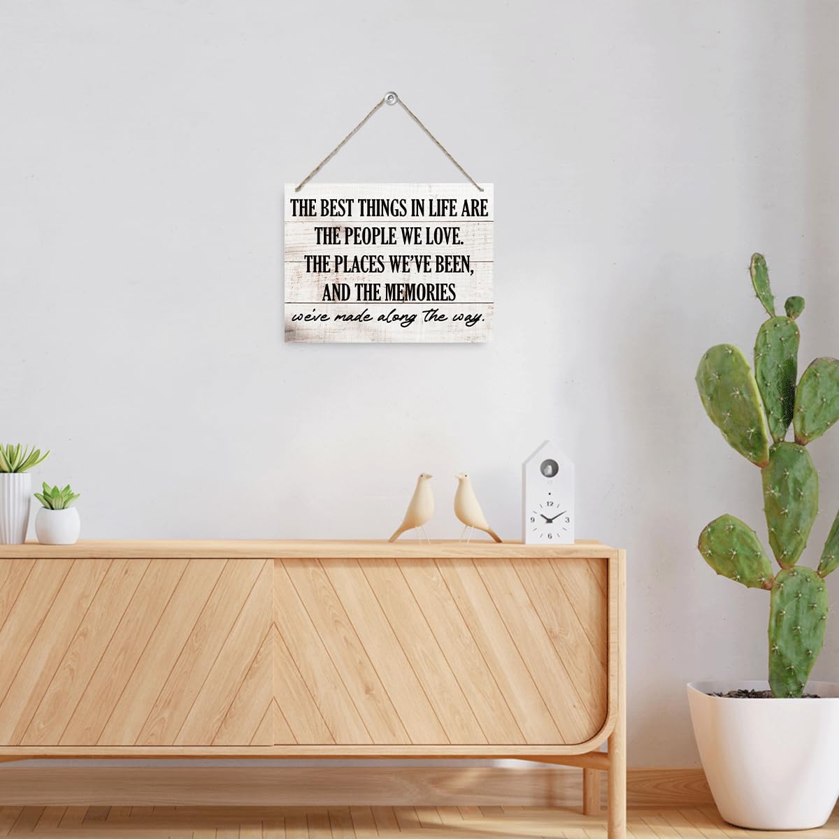 Inspirational Home Decor - the Best Thing in Life are the People We Love, Inspiring Positive Quotes Wall Art for Home Living Room Bedroom Bathroom Classroom Gym, Family Sign