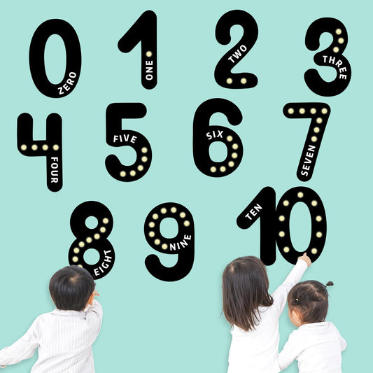 Qyeahkj Jumbo Numbers Black Bulletin Board Educational Math Posters for Kids Toddlers Teacher Must Haves for Classroom Elementary Learning Wall Supplies Number Preschool Classroom Decorations Students
