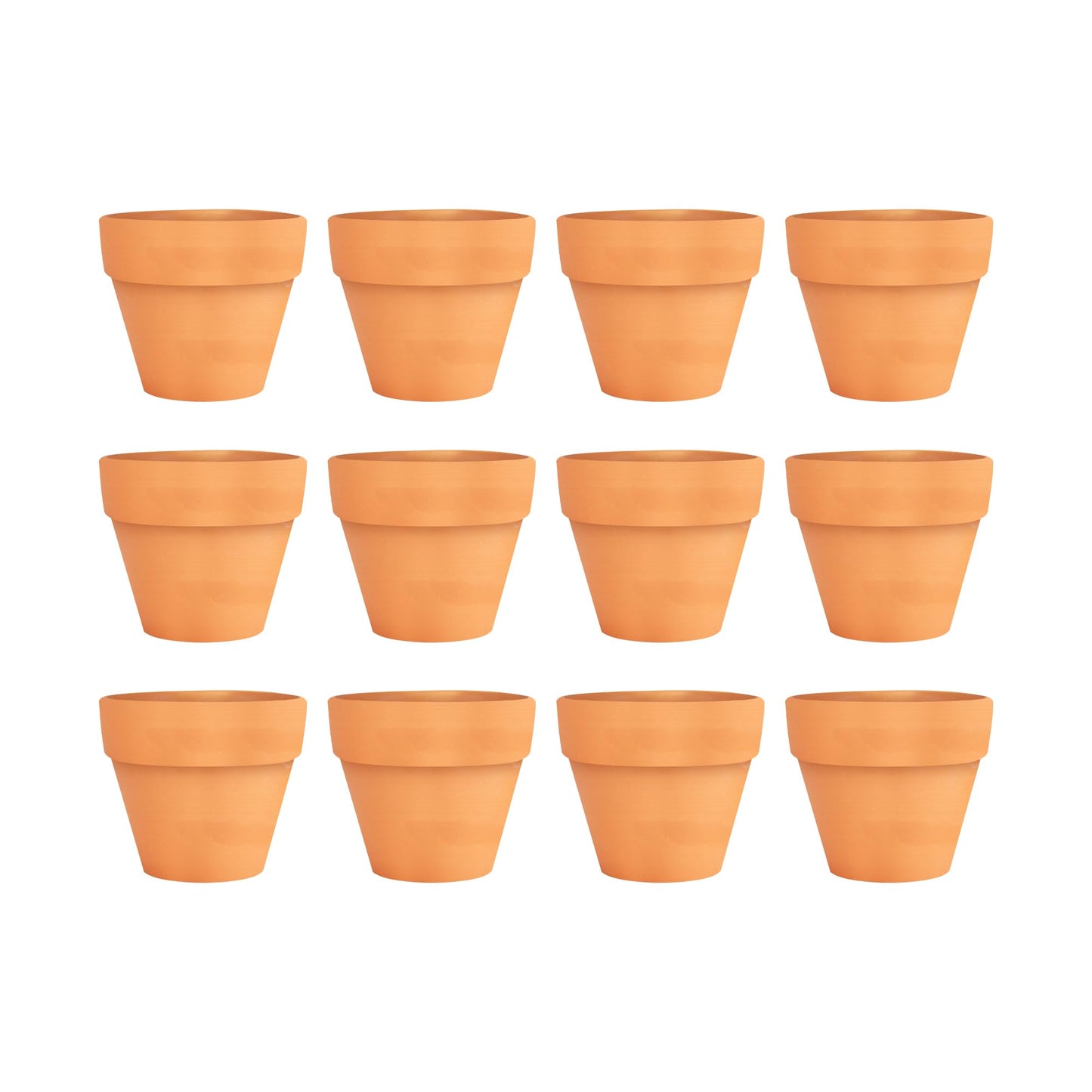 Seed Bloom 12pcs Mini Orange Pots – Small Pots for Indoor or Outdoor Plants, Mini Planters for Flowers and Greenery, for Plant Lovers