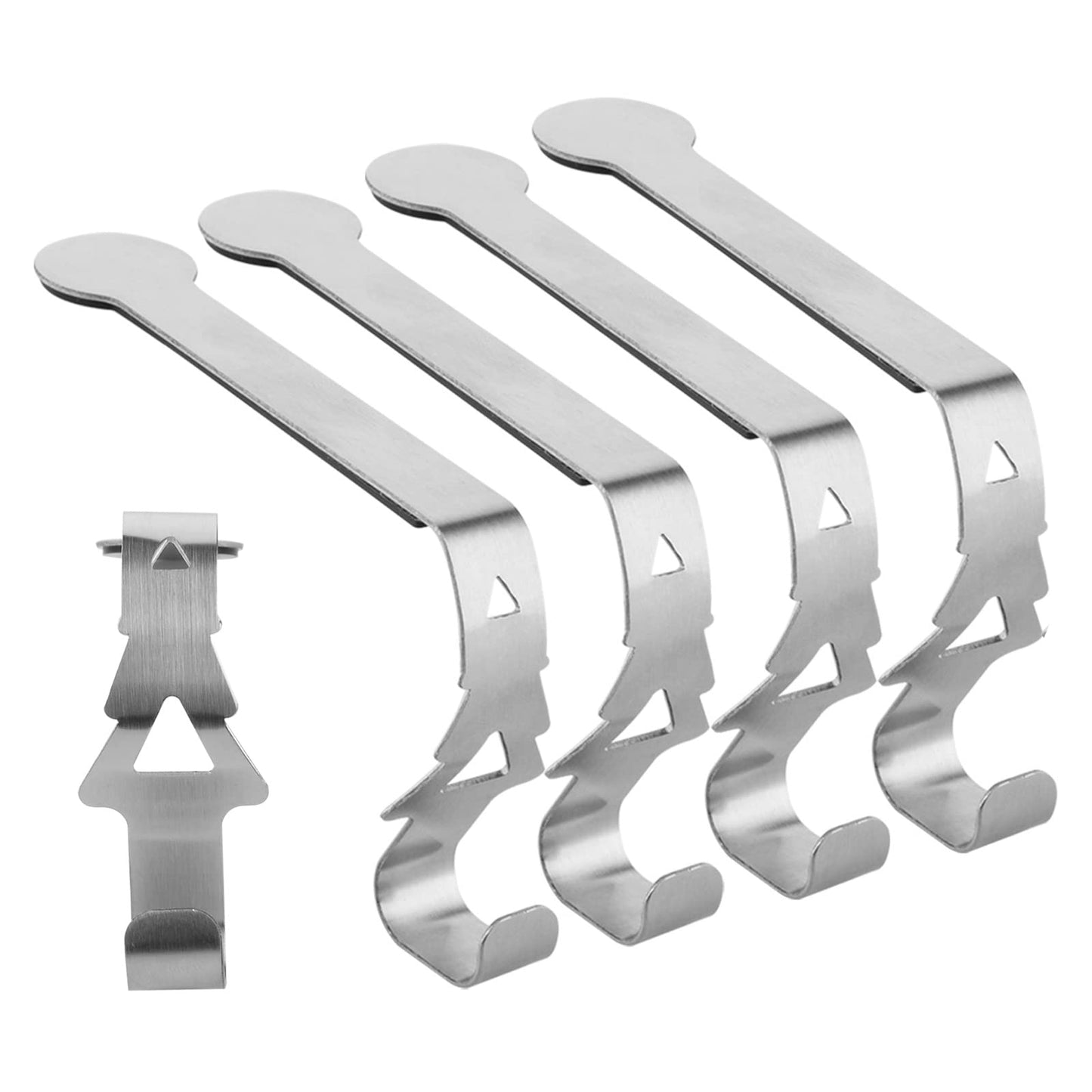 CM Cosmos Pack of 4 Metal Christmas Stocking Hanger Hook Fireplace Mantel Stockings Hangers Mantelpiece Xmas Stocking Clips for Christmas Tree Fireplace