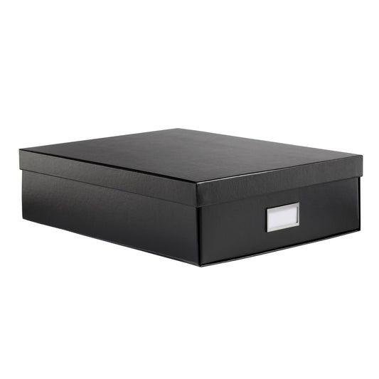 Oxford Keepsake Box, Protective Storage Box, Home and Office Organizer, Photo Storage Box, Souvenir Organizer, Large, 16" x 12" x 4 1/4" (41787)