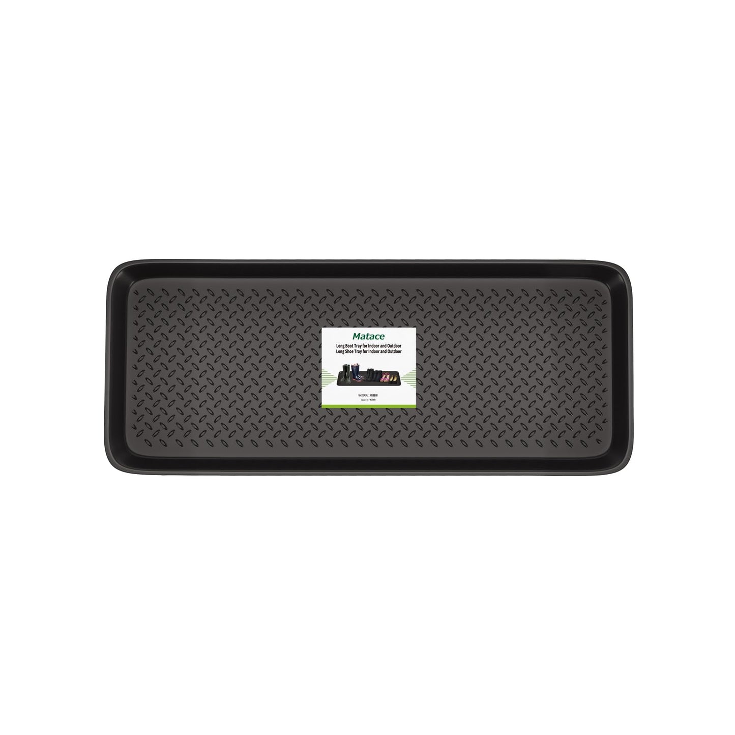 Matace 1 Pack Rubber Large Boot Tray for Entryway,Long Shoe Tray,Slim Boot Mat for Indoor and Outdoor Use, 16x40 in (Pack of 1)