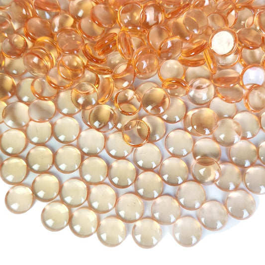 HappyFiller 630 Pcs Home Decoration Wedding Centerpieces Champagne Acrylic Flat Marbles Fake Gemstones for Table Scatter,Vase Fillers,Floral,Party Decor,Candle Holder Gems Beads
