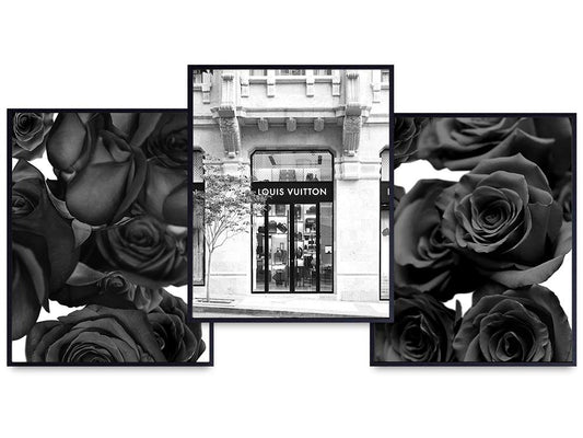 Poster Pictures of Fashion Wall Decor Wall Art - Glam Designer Decor - Glamour Haute couture Fashion designer Art - Luxury Gift for Women - Girls Bedroom, Living room decoration