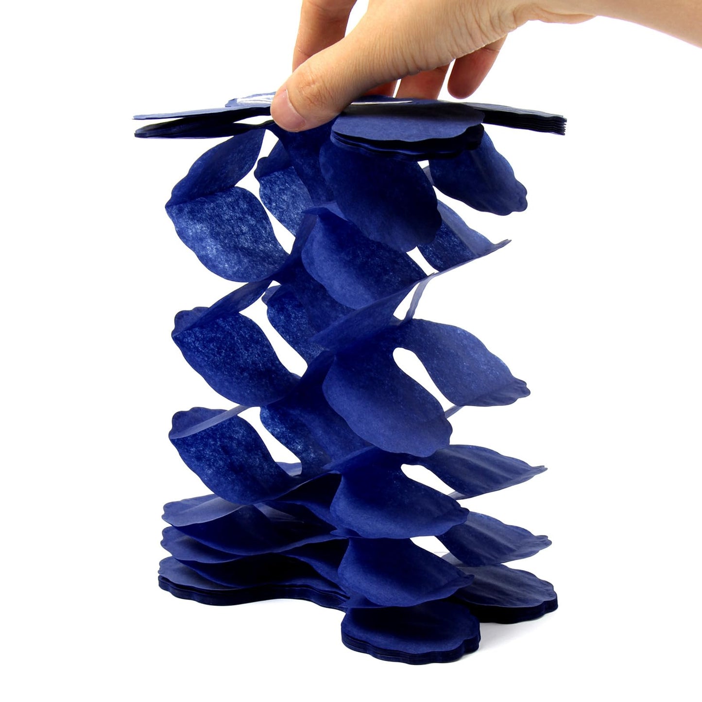 Baby-Royal Navy-Blue Party-Decorations Streamers Garland - 12pcs Boy Birthday Frozen Ocean Shower 4-Leaf Paper Clover Streamer, Bachelorette Bridal Wedding Engagement Banners Decor Ouruola