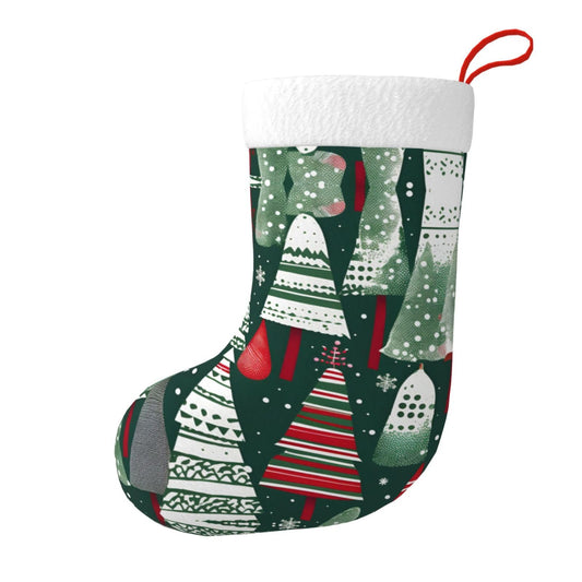 HJKTVDRQ Christmas Trees Print Classic Decorative Socks Stylish Traditional Christmas,Luxurious Gift for Festive Season