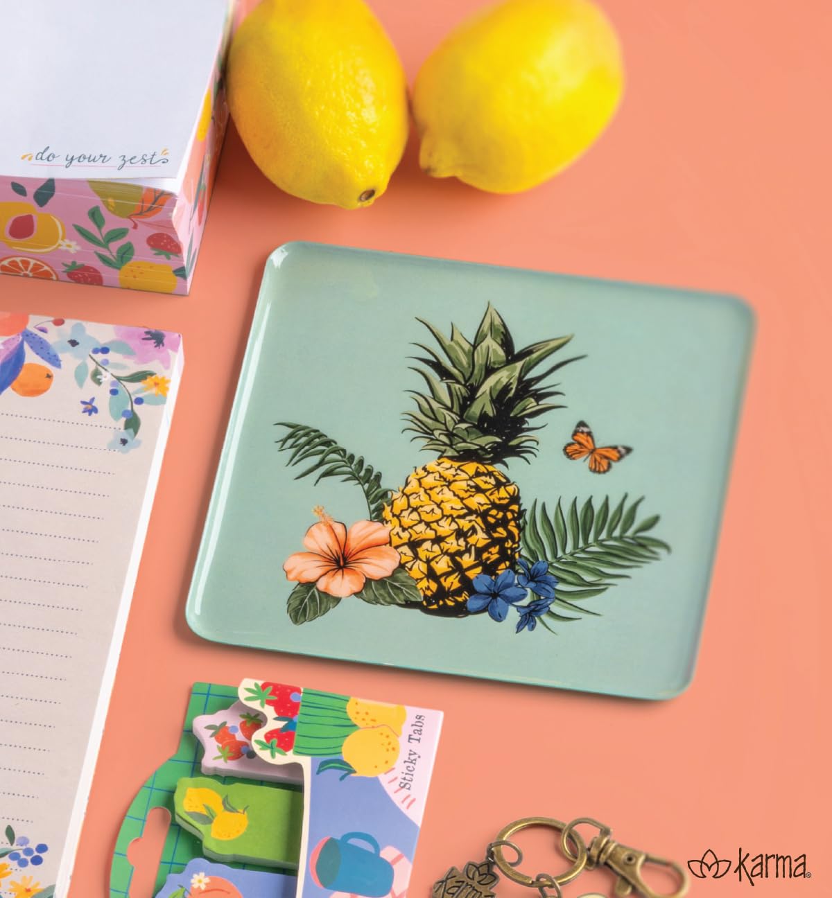 Karma, Enamel Trinket Tray, Heart Colorful Ring Bowl, Jewelry Dish Tray for Rings Bracelets Necklace, Small, Heart Scandi