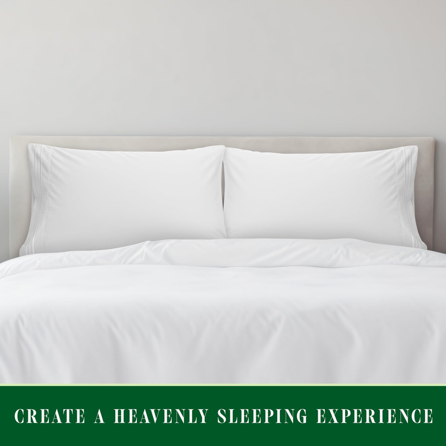 Elegant Comfort Luxury Ultra-Soft 2-Piece Pillowcase Set - 1500 Premium Hotel Quality Microfiber Double Brushed - Wrinkle Resistant, Standard/Queen, White