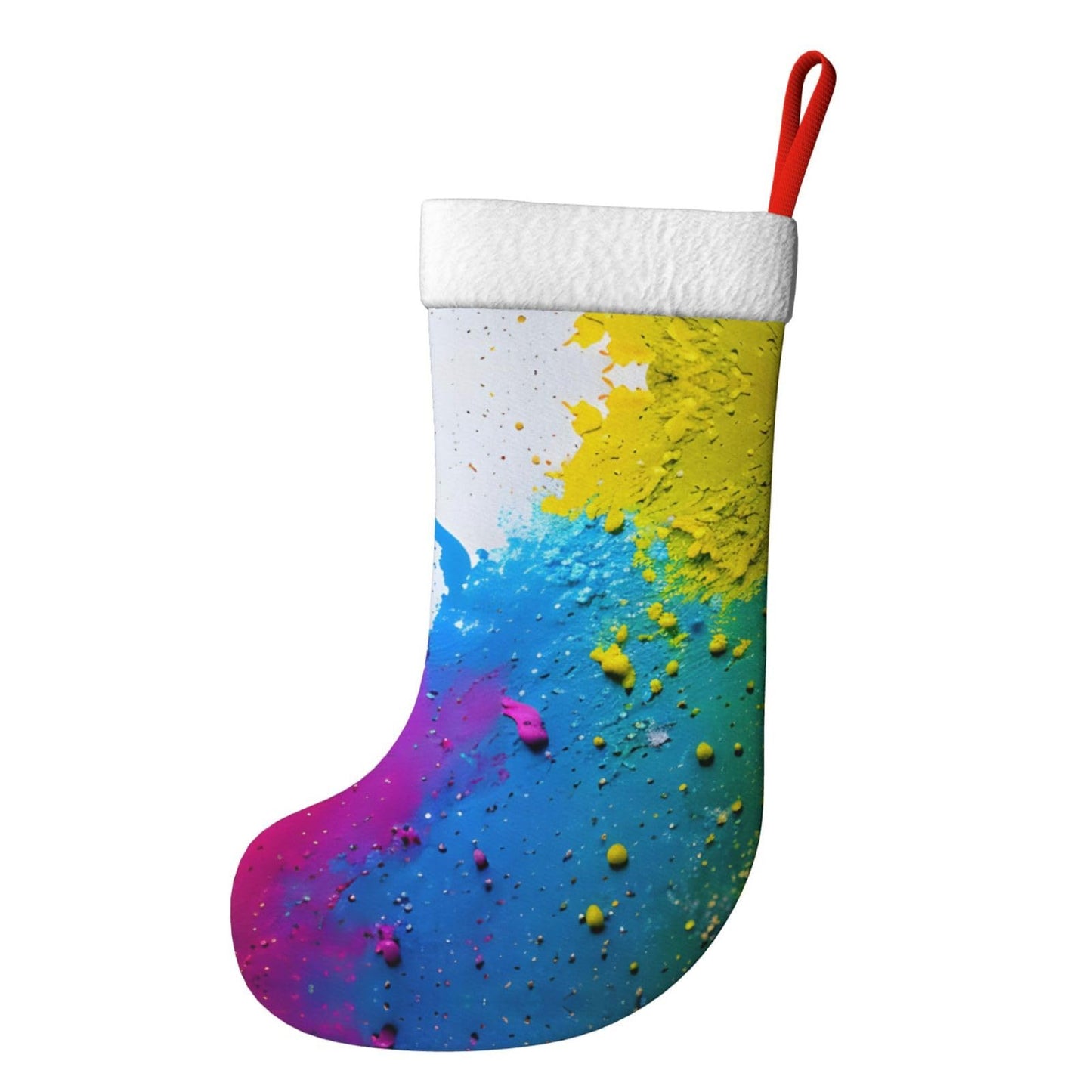 KOPUUYRD Paint Splatter Backdrop Print Luxurious Holiday Socks,Unique Christmas Socks for Joyful Season,Festive Ornament Classic