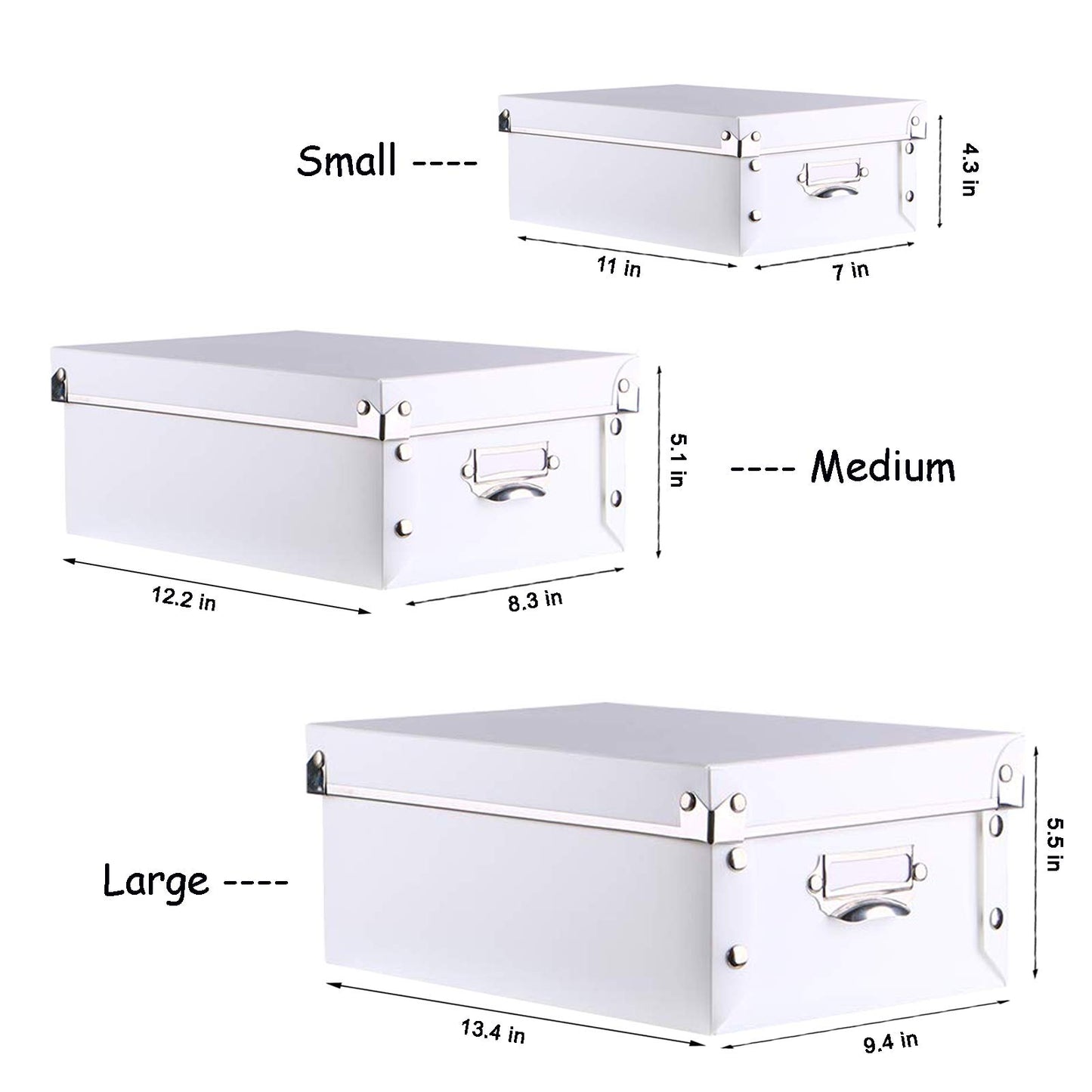 SEEKIND Decorative Storage Boxes with Lids,Water-Proof Storage Bins for Shoes,Clothes,Office …