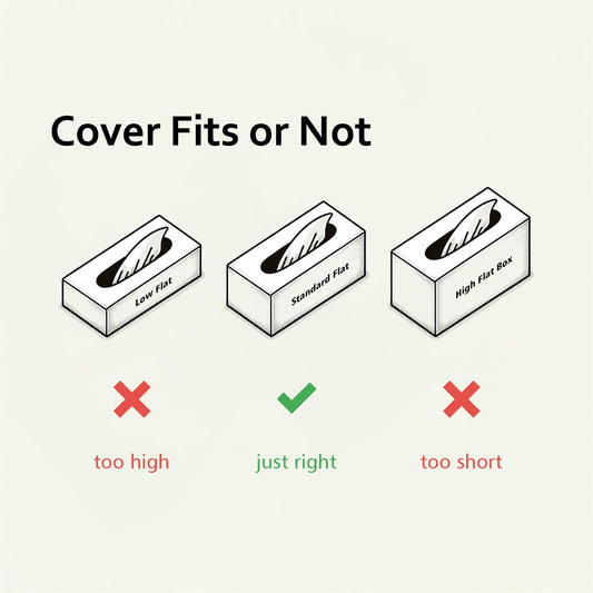 OLETHA Aesthetic Rectangle Tissue Box Cover, Medium Flat Box Tissues Holder Rectangular, Light Taupe