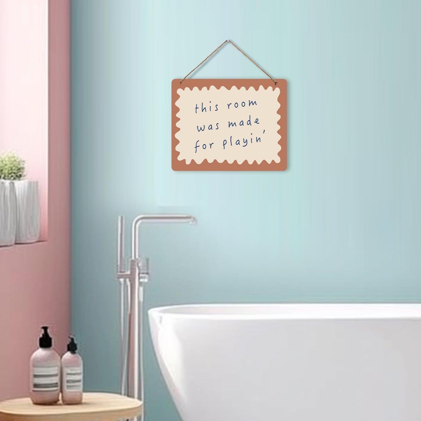 Udinaz Kids Playroom Hanging Sign, Playroom Wall Decor, This Room Was Made for Playin Hanging Wood Plaque Decor for Boys Kids Nursery Bedroom Play Room Wall Door Decorations