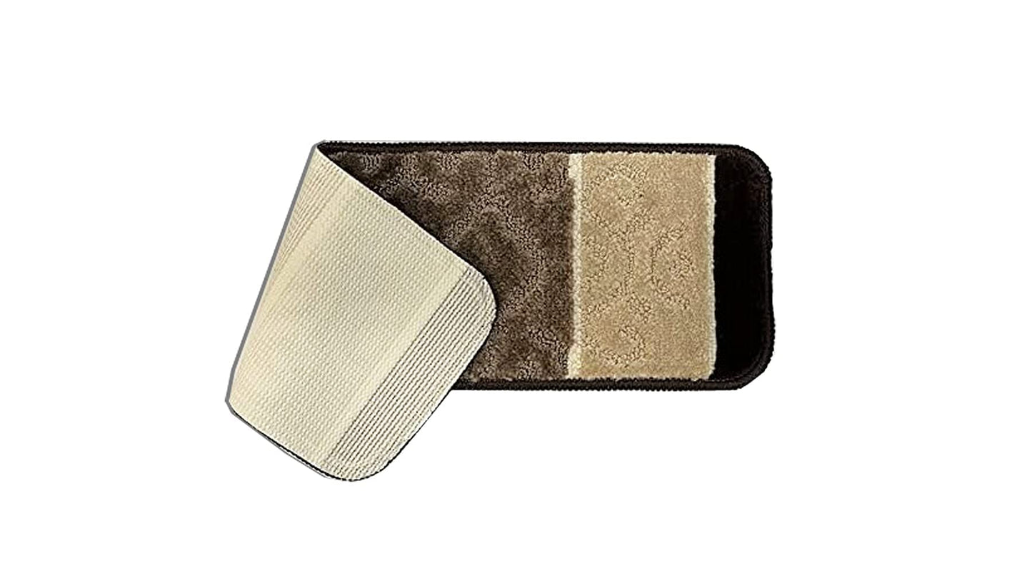 Gloria High Pile Non-Skid Rubber Back Gripper Carpet Stair Treads Non Slip Washable Stair Mats (Set of 7), 8.5" x 26"