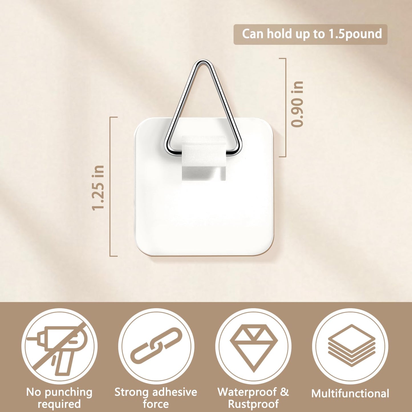 mwellewm 40 Pieces Invisible Adhesive Plate Hanger Vertical Plate Holders for The Wall Hooks Decorative Plates Wall Holders for Display 1.25 Inch