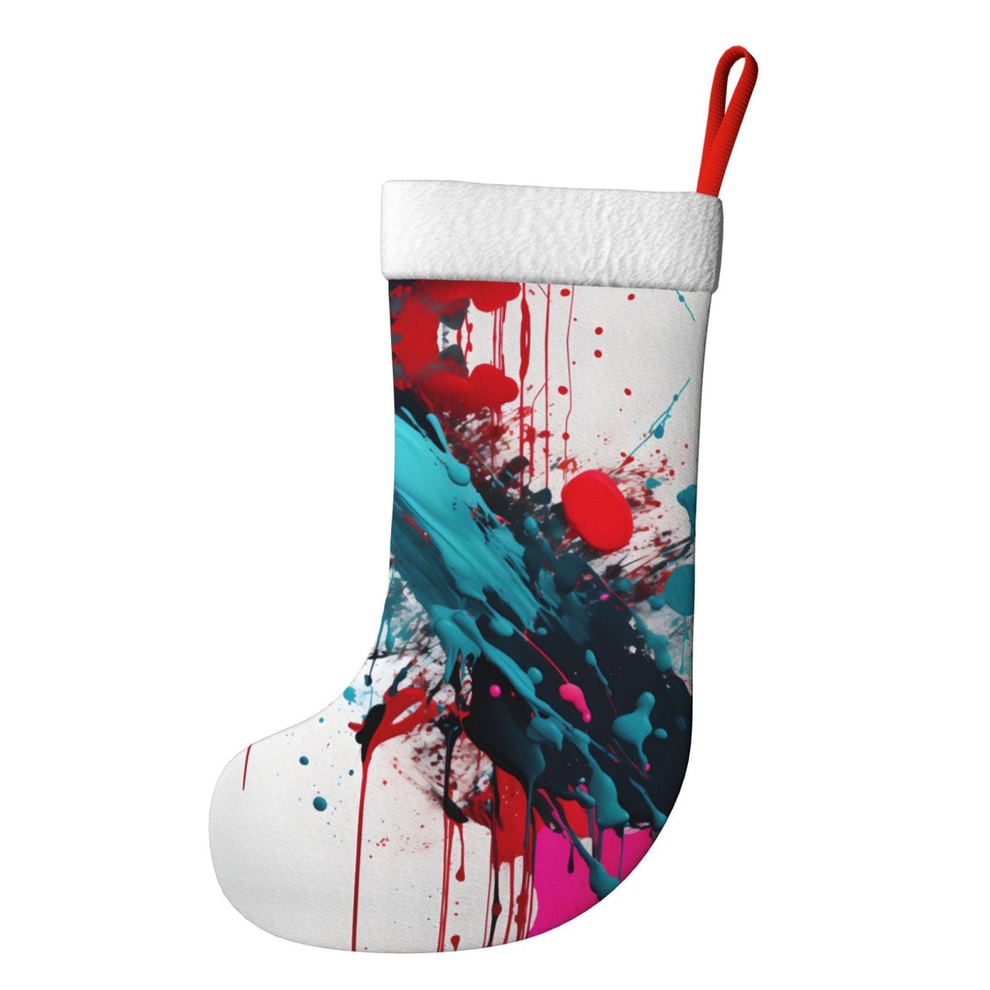 KOPUUYRD Abstract Paint Splashes Print Luxurious Holiday Socks,Unique Christmas Socks for Joyful Season,Festive Ornament Classic