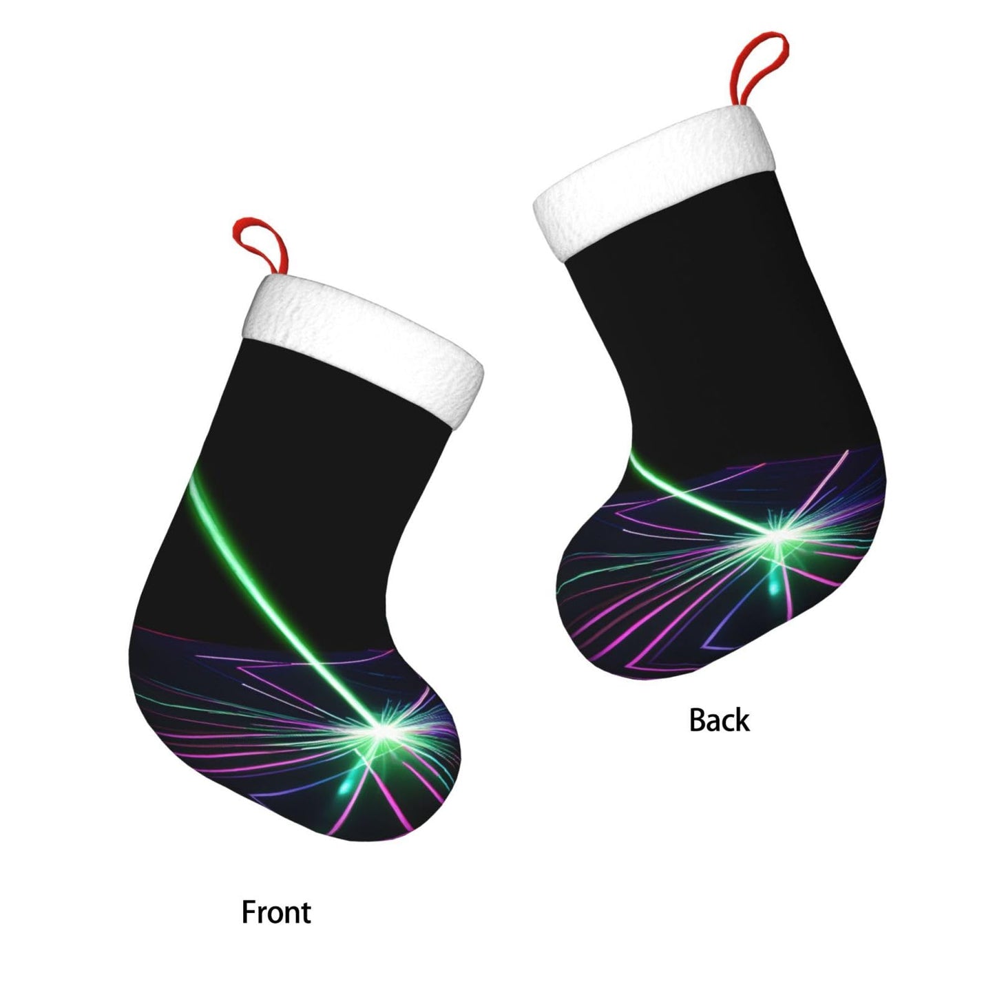 KOPUUYRD Laser Lights Print Luxurious Holiday Socks,Unique Christmas Socks for Joyful Season,Festive Ornament Classic