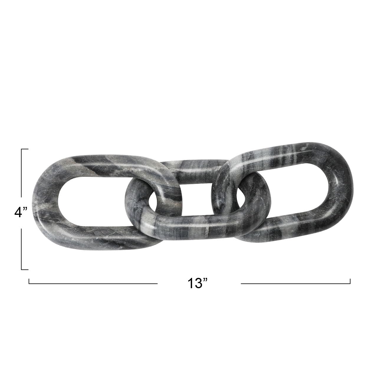 Bloomingville Decorative Marble Chain, Variegated Grey Tones