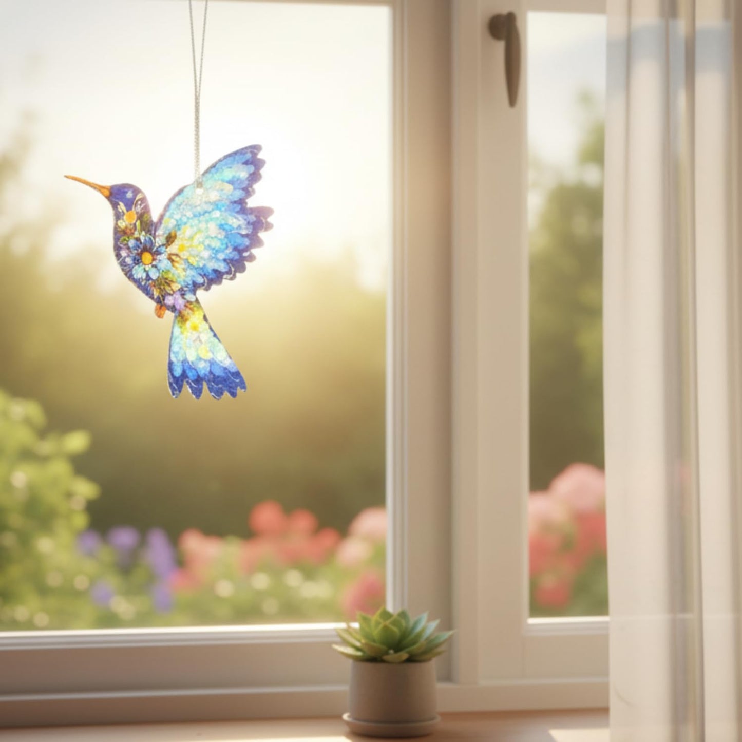 Hummingbird Gifts for Women – Hummingbird Suncatcher for Window – Acrylic Suncatcher Birds Decor – Gifts for Girls, Friends - Humming Bird Gifts Ideas - Valentines Tree Ornaments