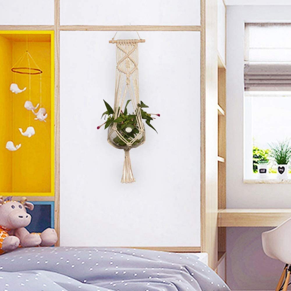 Macrame Hanging Flowerpot - Interior Wall Decoration - Bohemian Decoration