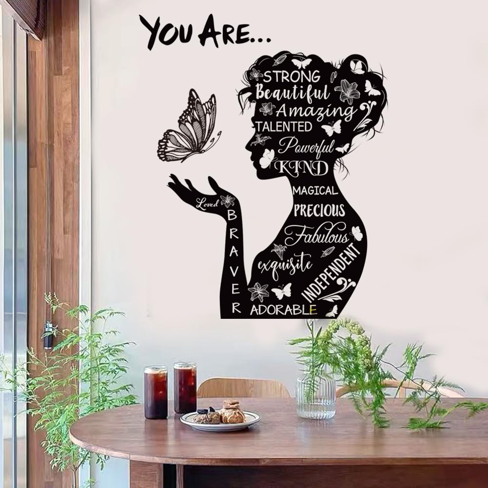 Inspirational Wall Decals Motivational Quote Wall Stickers Peel and Stick Wall Decor Motivational Saying Positive Wall Sticker for Girls Living