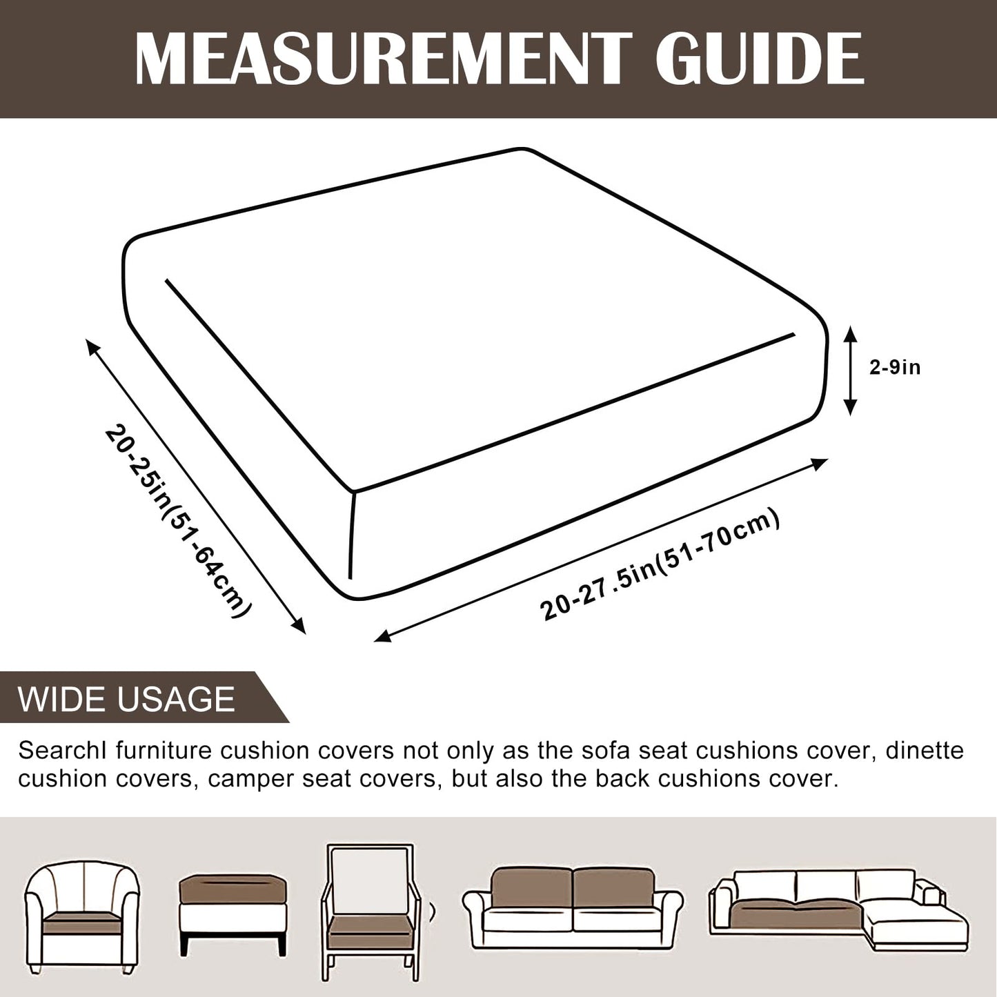 SearchI Stretch Printed Sofa Couch Cushion Covers Replacement Chair Cushion Slipcovers Sofa Seat Cover Furniture Protector Sofa Slipcover Soft with Elastic Bottom(Small,Leaf Dance)