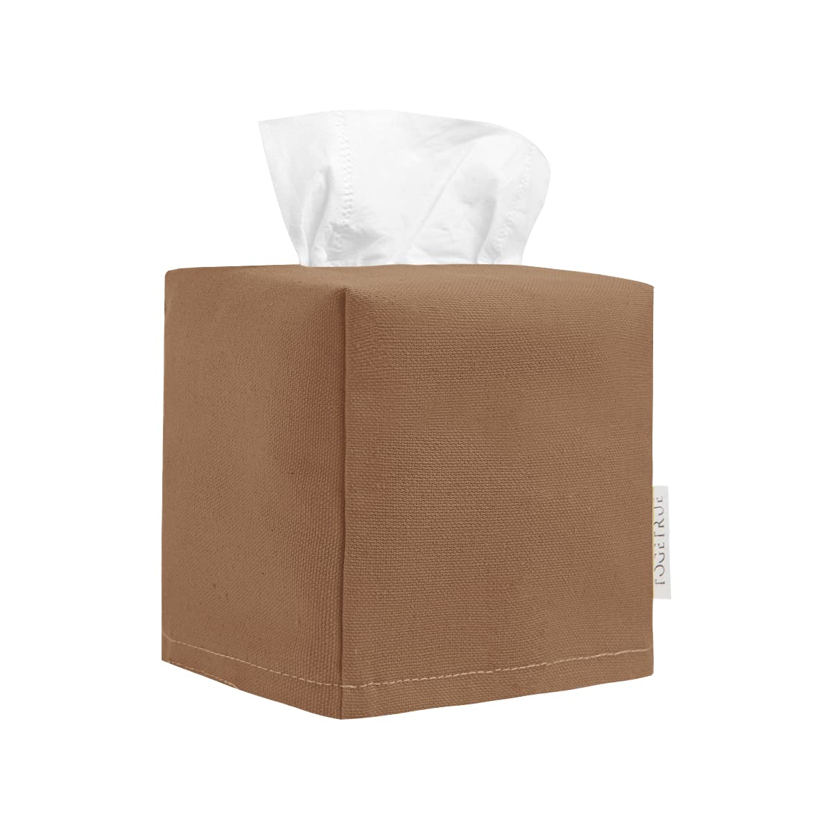 Tissue Box Cover, Reusable Fabric Tissue Holder, Square Canvas Tissue Holders Decorative for Bathroom Vanity Countertop, Bedroom, Tabletop and Living Room