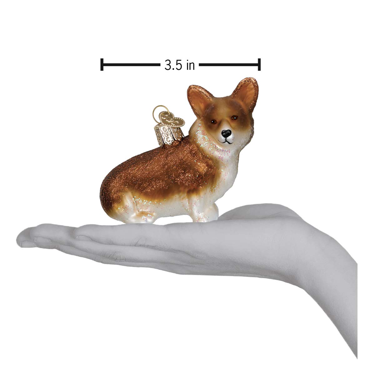 Old World Christmas Pembroke Welsh Corgi Glass Blown Ornament for Christmas Tree, Handcrafted Holiday Decoration, Dog Collection