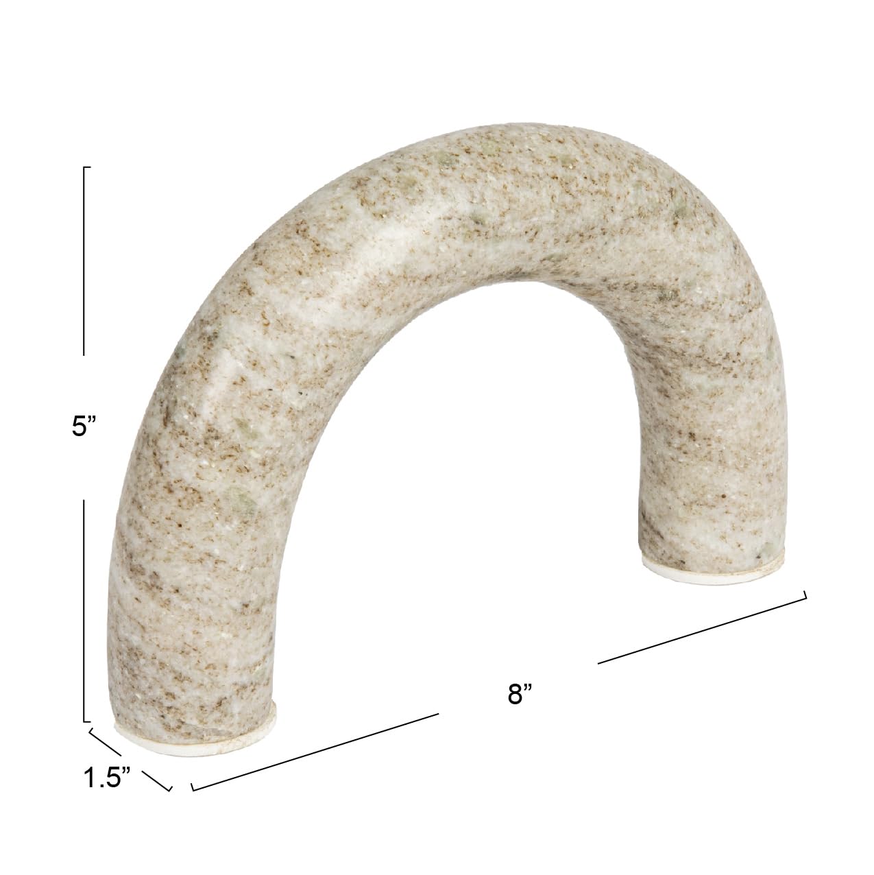 Creative Co-Op Marble Arch Tabletop Shelf Decor, Beige