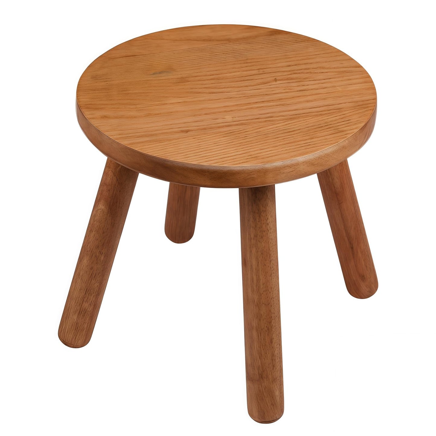 lhmooquan Round Solid Wooden Step Stool,Plant Stool Indoor,11.8” Height, Plant Stand for Kitchen, Bedroom, Bathroom, Livingroom (Walnut, 11.8inch)