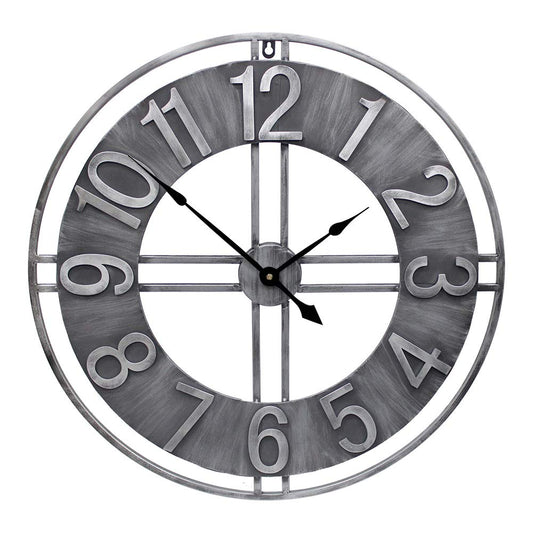 YIDIE 30 inch Large Wall Clock Decorative Solid Metal Retro Decor for Home Farmhouse Living Room